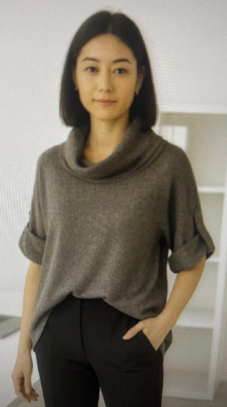 Fenn Wright Manson Sweater Half Sleeve Cowl Neck Womens Large career y2k boho